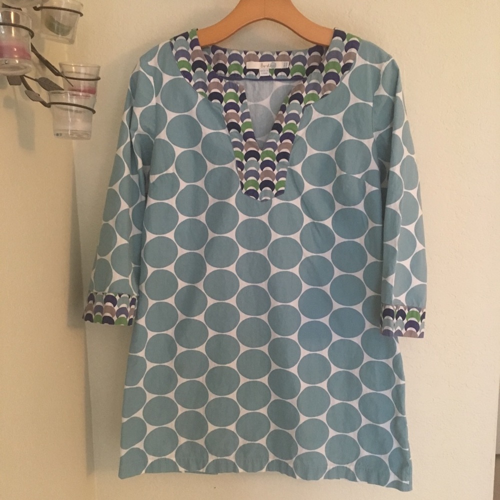 Boden tunic polka dots top size 6